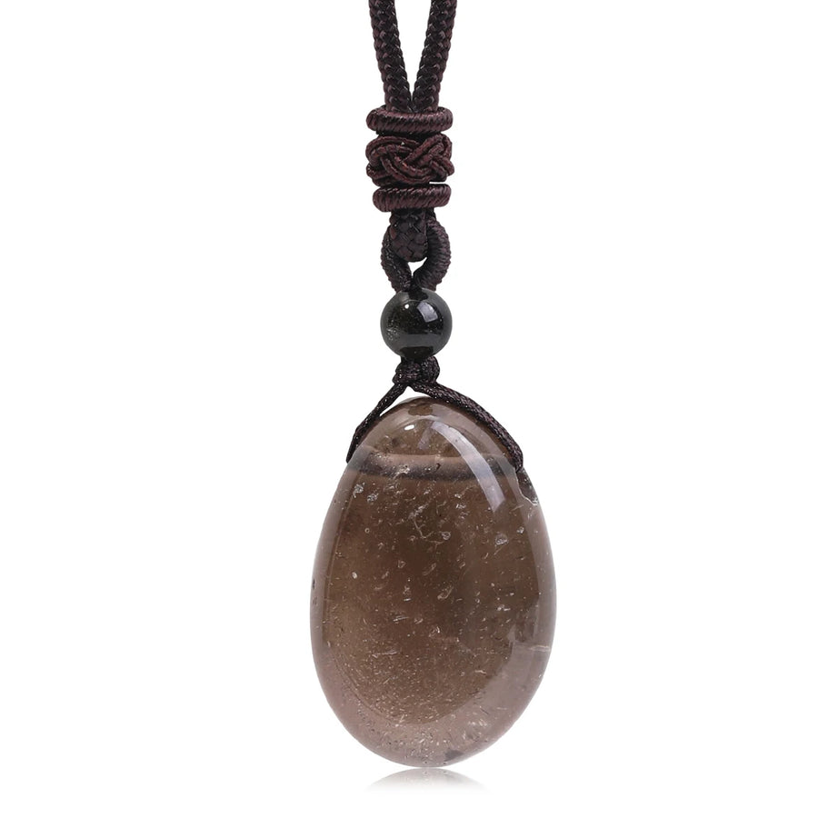 Water Droplet Crystal Pendant, Natural Stone Spiritual Necklace