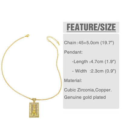 Andralyn New clavicle chain cross Virgin Mary pendant creative Tower necklace wholesale