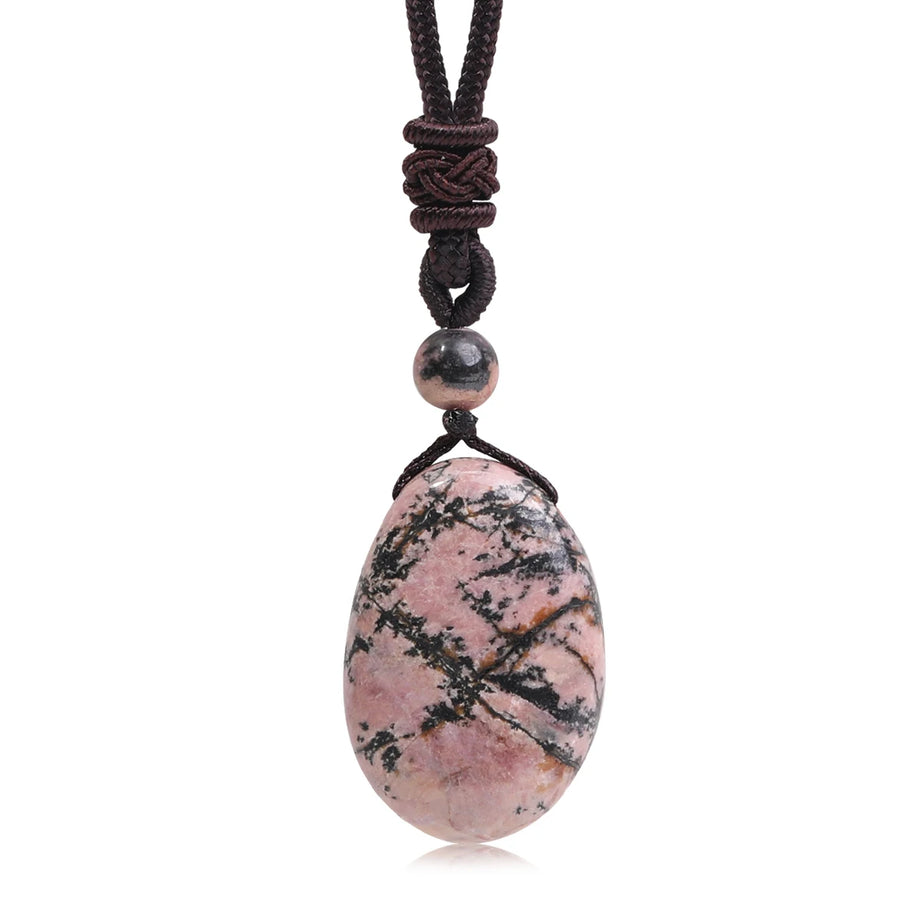 Water Droplet Crystal Pendant, Natural Stone Spiritual Necklace