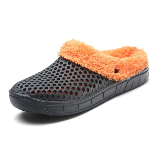 2023 Winter Warm Slippers Women Men Shoes Indoor Slides Cotton Pantoffels Casual Clogs With Fur Easy On House Floor Slippers - Charlie Dolly