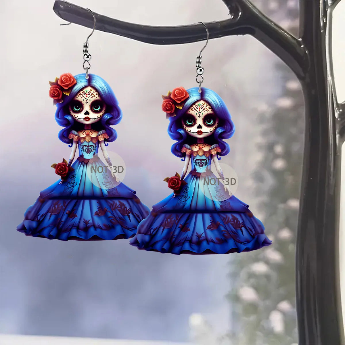 Fashion Acrylic Gothic Earrings Halloween & Day of the Dead Gifts Unique Fashion Accessories Suitable for Personality - Charlie Dolly