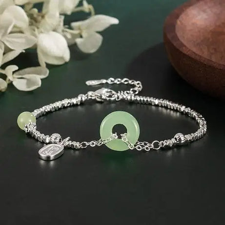 Golden Shell and Retro Flower Boho Bracelet