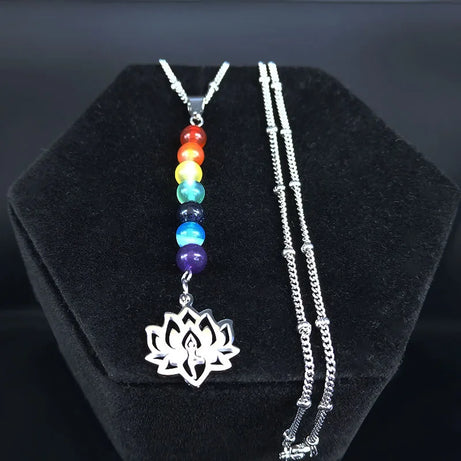 7 Chakra Lotus & Flower of Life Pendant, Sacred Geometry Necklace or Earrings