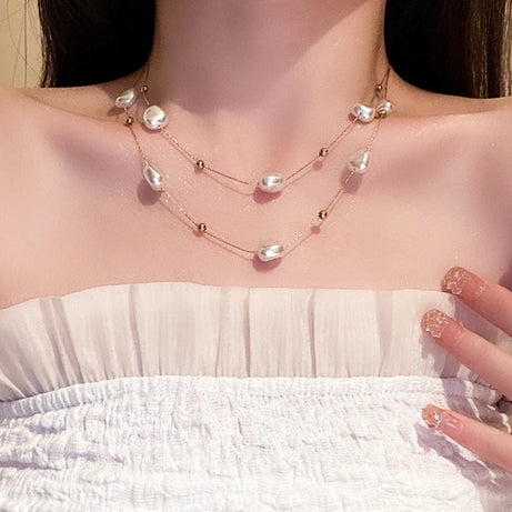 Sequin Tassel Star Moon Layered Choker Necklace Jewelry