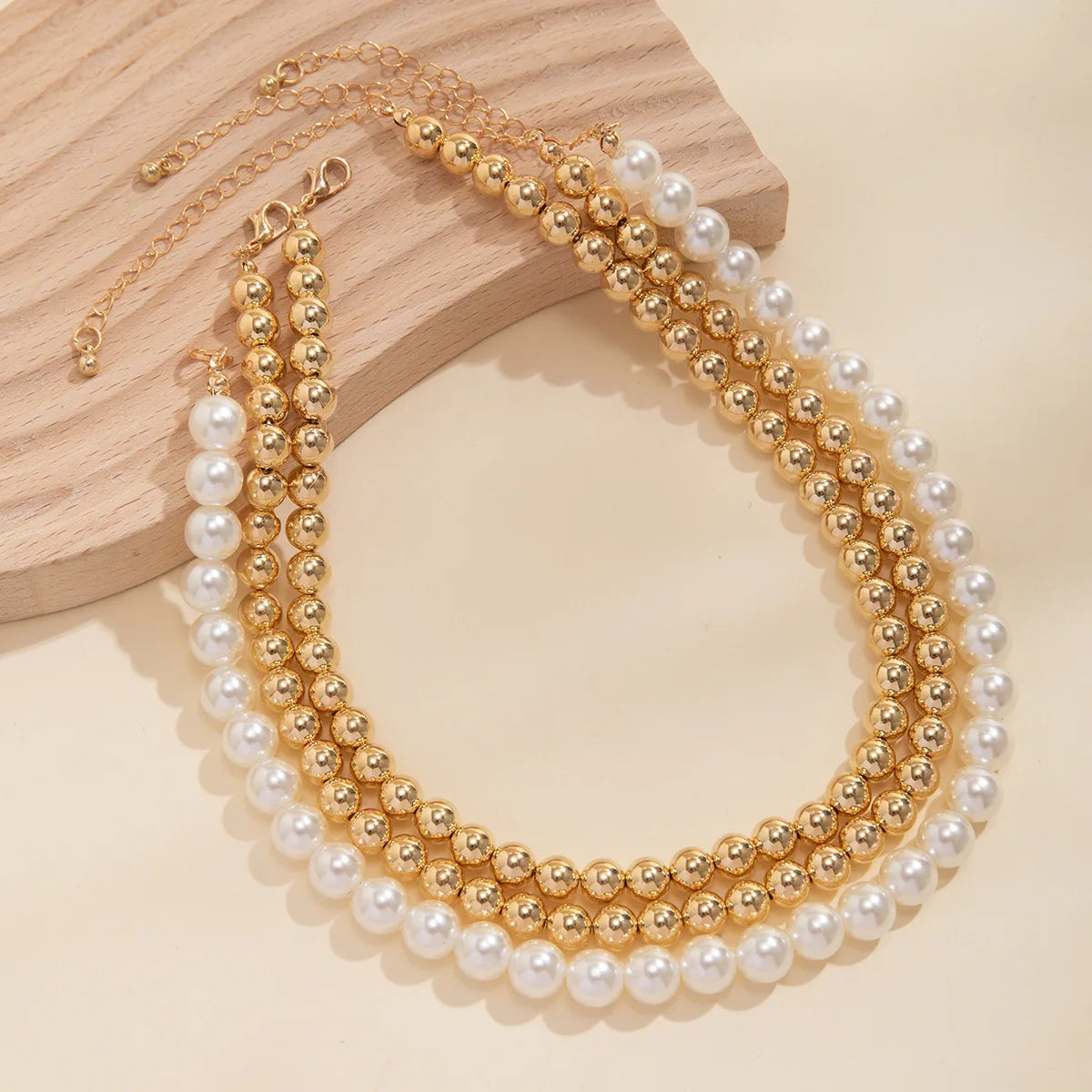 Pearl Bead Multilayer Collarbone Necklace Jewelry