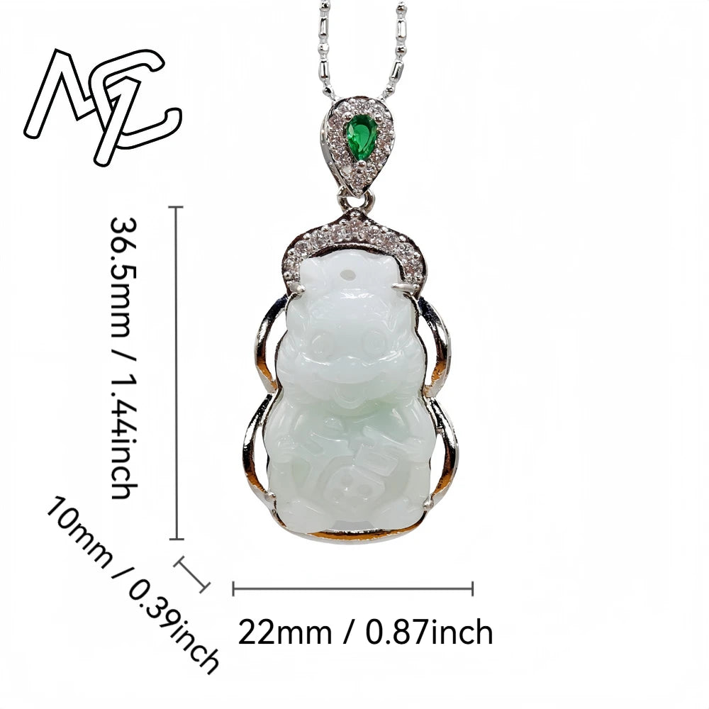 925 Silver Inlay Burmese Jade Adjustable Flower Gourd Butterfly Pendant Ring Emerald Rose Natural Green Women Jewelry Customized