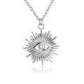 Zircon Evil Eye Pendant Necklace For Women Stainless Steel Vintage Turkish Eye Fatima Hand Choker Collar New In Goth emo Jewelry - Charlie Dolly