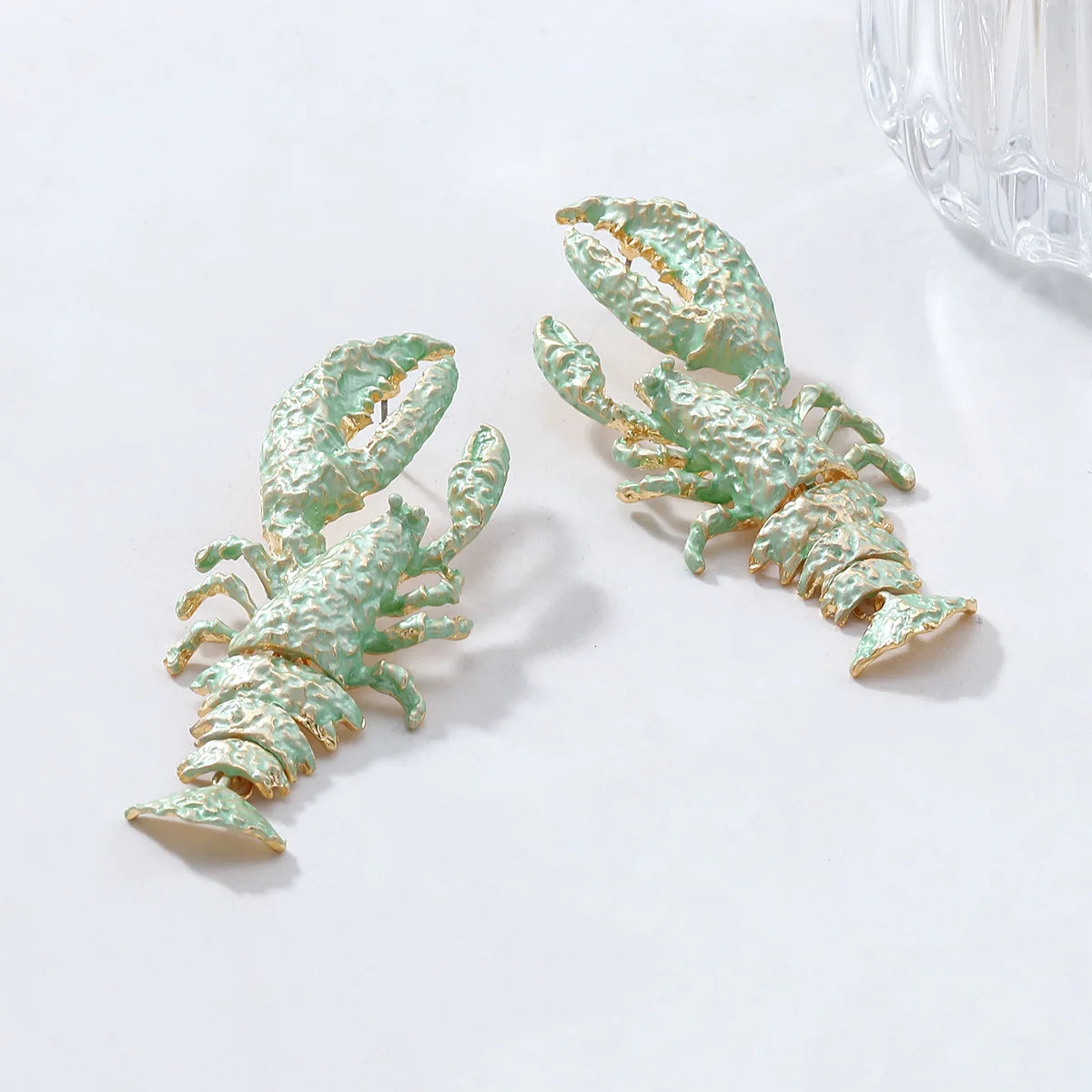 Women Casual Boho Jewelry High Quality Enameled Metal Lobster Drop Earrings Trend Summer Beach Holiday Party Accessories Gift