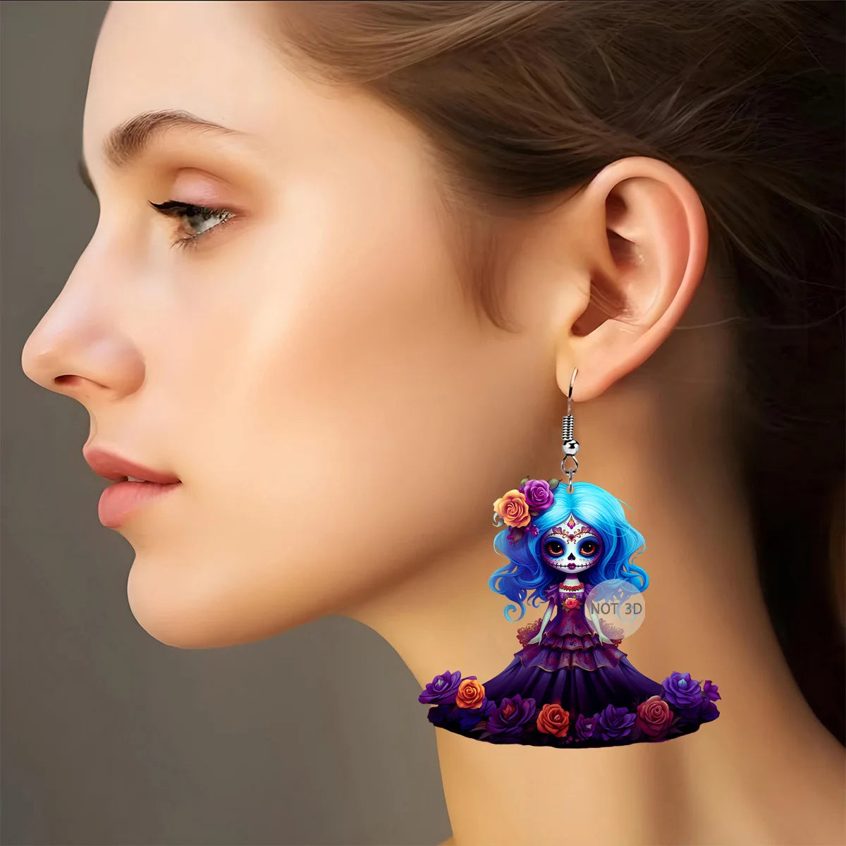 Fashion Acrylic Gothic Earrings Halloween & Day of the Dead Gifts Unique Fashion Accessories Suitable for Personality - Charlie Dolly