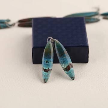 Natural Stone Chrysocolla Lapis Lazuli jewelry making beads,Semiprecious Fashion Marquise Earrings Beads Accessories For Women