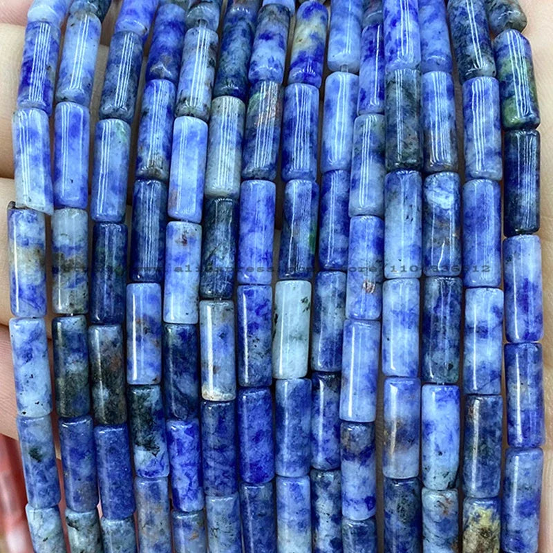 4x13mm Tube Natural Stone AA Lapis Lazuli Loose Spacer Beads for Jewelry Making Diy Bracelet Charms Earrings Accessories
