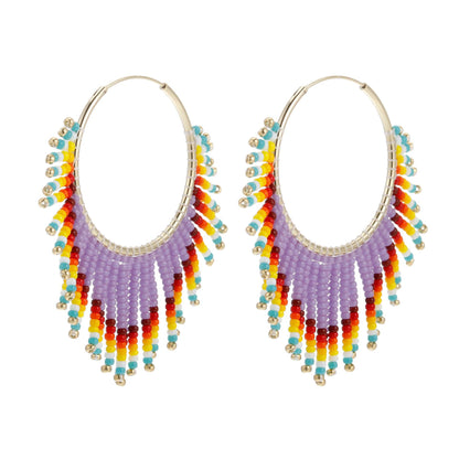 LIMAX Bohemian Earrings 2022 Beads Long Earrings Ethnic Style Drop Earings Fashion Jewelry Bijoux Femme Statement Earrings