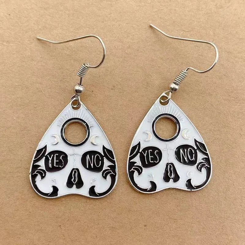 Earrings for Women Girls Drop Dangle Teens Charm Gift Party Simple Punk Cool Halloween Skull Cross Horror Skeleton Death Bat - Charlie Dolly