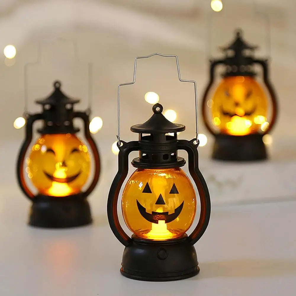 2024 New Halloween LED Retro Pumpkin Lantern Battery Operated Flickering Pumpkin Lanterns For Garden Landscape Decoration - Charlie Dolly