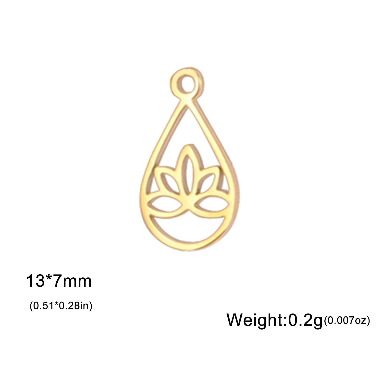 5 pieces of lotus shell stainless steel bracelet pendant necklace small sun shell pendant DIY necklace bracelet earrings jewelry