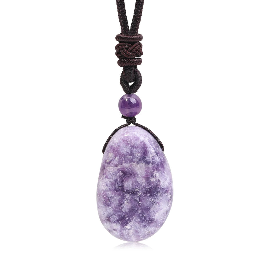 Water Droplet Crystal Pendant, Natural Stone Spiritual Necklace