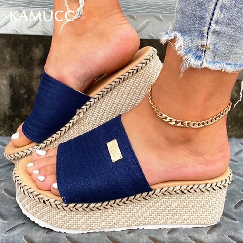 Summer Women Wedge Sandals Platform Flip Flops Soft Comfortable 2023 New Casual Shoes Outdoor Beach Slippers Ladies Sandals - Charlie Dolly
