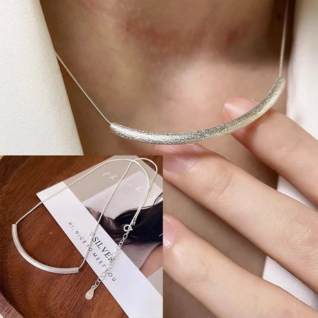 Sterling Silver Bead Geometric Choker Necklace Jewelry