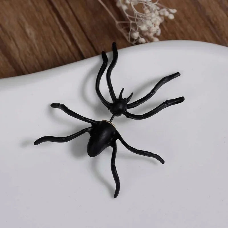 3D Punk Style Black Spider Halloween Animal Stud Earrings Vintage Fashion Jewelry Gifts Fashion Accessories for Women Gifts - Charlie Dolly