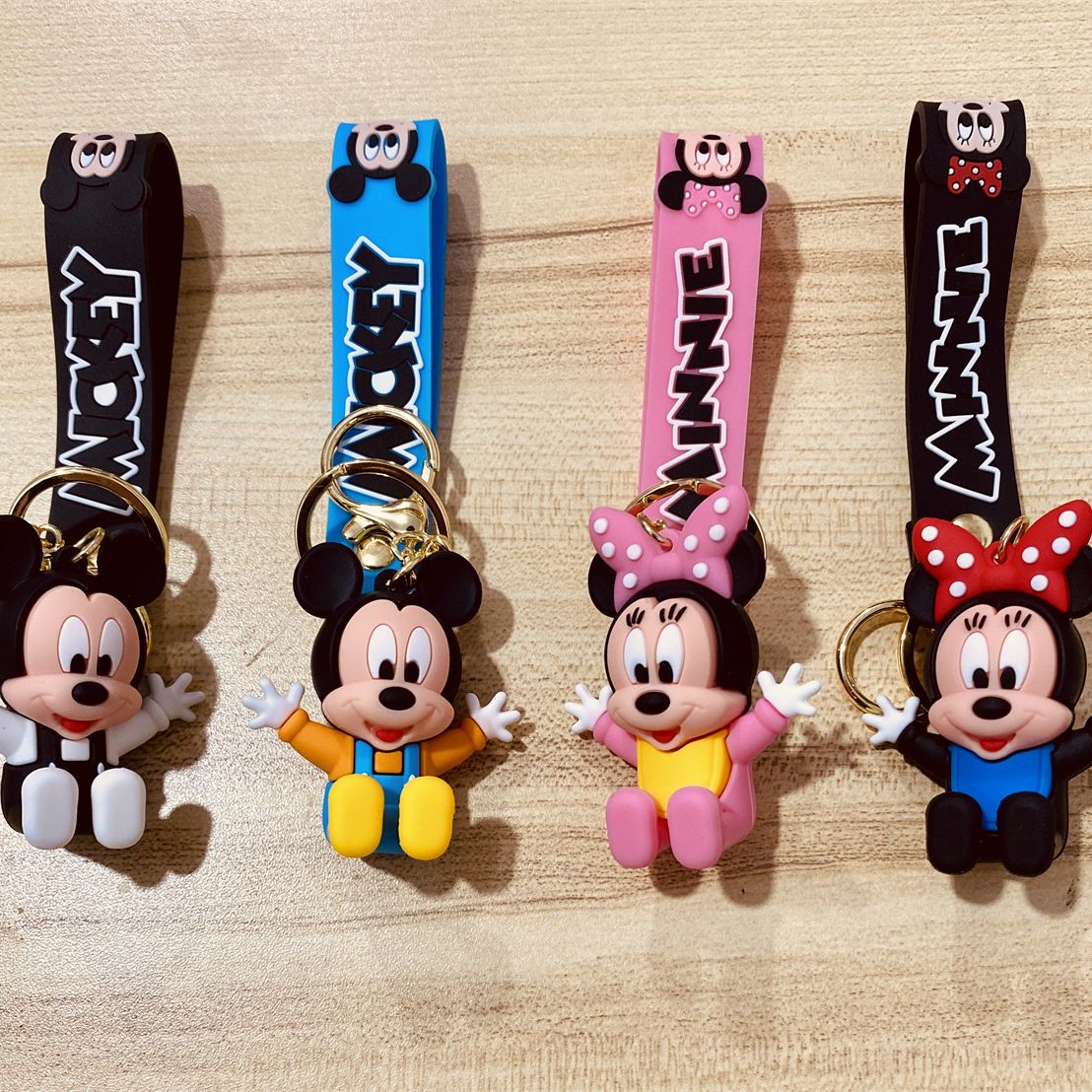 Disney Mickey Mouse Keychains Cute Cartoon Baby Boy Girl Figure Keyring Kawaii Minnie Key Chain Model Kid Toy Children Gift - Charlie Dolly