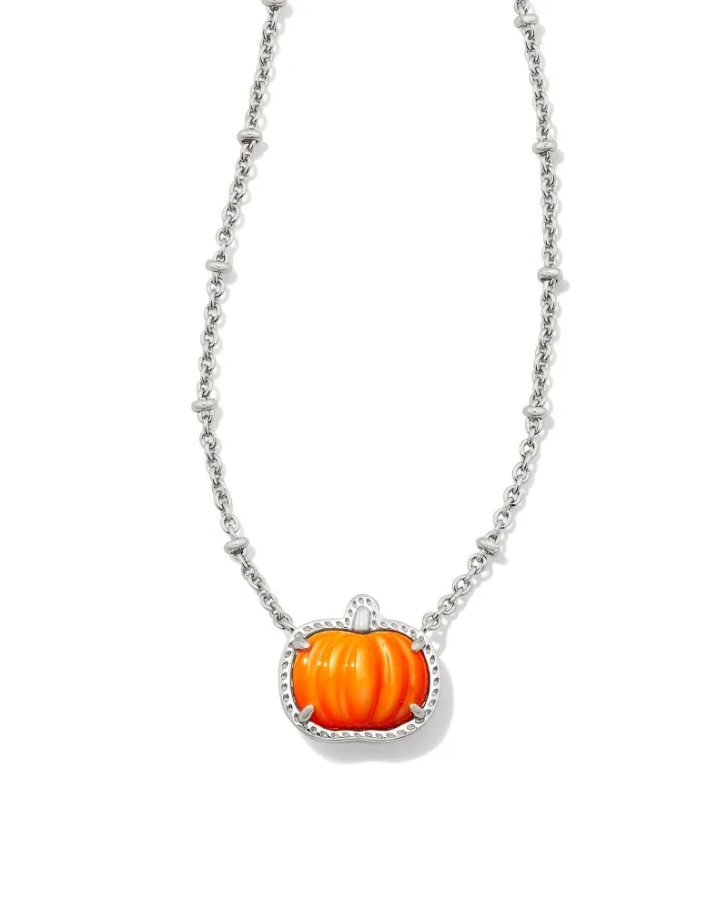 YEEVAA Halloween Orange Small Pumpkin Spooky Mood Gemstone Pendant Necklace for Women, Fashion Jewelry, Unique Gifts - Charlie Dolly