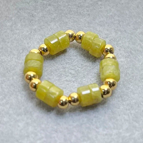 Boho 2*4mm Natural Stone Rings Women Handmade Jewelry Friendship Gifts Agate Tigereye Opal Statement Ring Stainless Steel Beads - Charlie Dolly