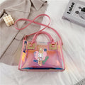 Barbie Princess Summer Transparent Handbag Anime Y2K Girls Lasers Beach Bag Shoulder Bag Ladies Tote Bags Pu Messenger Organizer - Charlie Dolly