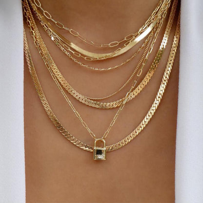 bls-miracle Bohemia Gold Color Multiple Styles Necklace For Women Multi-Layer Crystal Pendant Necklaces Set Jewelry Gifts