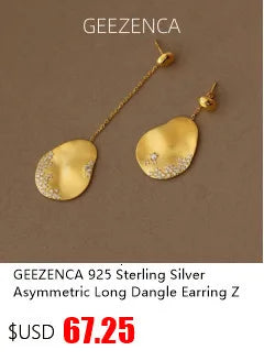 GEEZENCA 925 Silver Lapis Lazuli Turquoise Leaf Stud Earrings Women Gold Plated Trendy Dainty Lightweight Statement Earring Gift