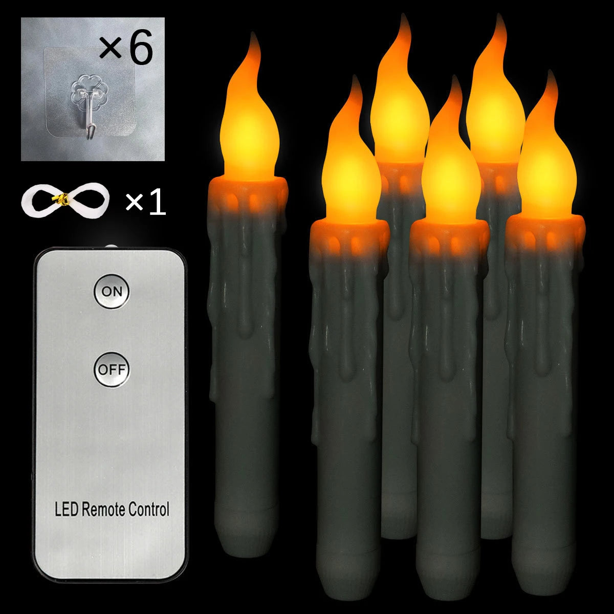 Floating LED Candles with Remote Control Witch Halloween Decor for Party Supplies Birthday Wedding 2024 Christmas Home Bedroom - Charlie Dolly