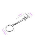 Cute Mini Caliper Tools Keychain Zinc Alloy Vernier Caliper Key Chains Calipers Measuring Gauging Tools Accessories Rulers - Charlie Dolly