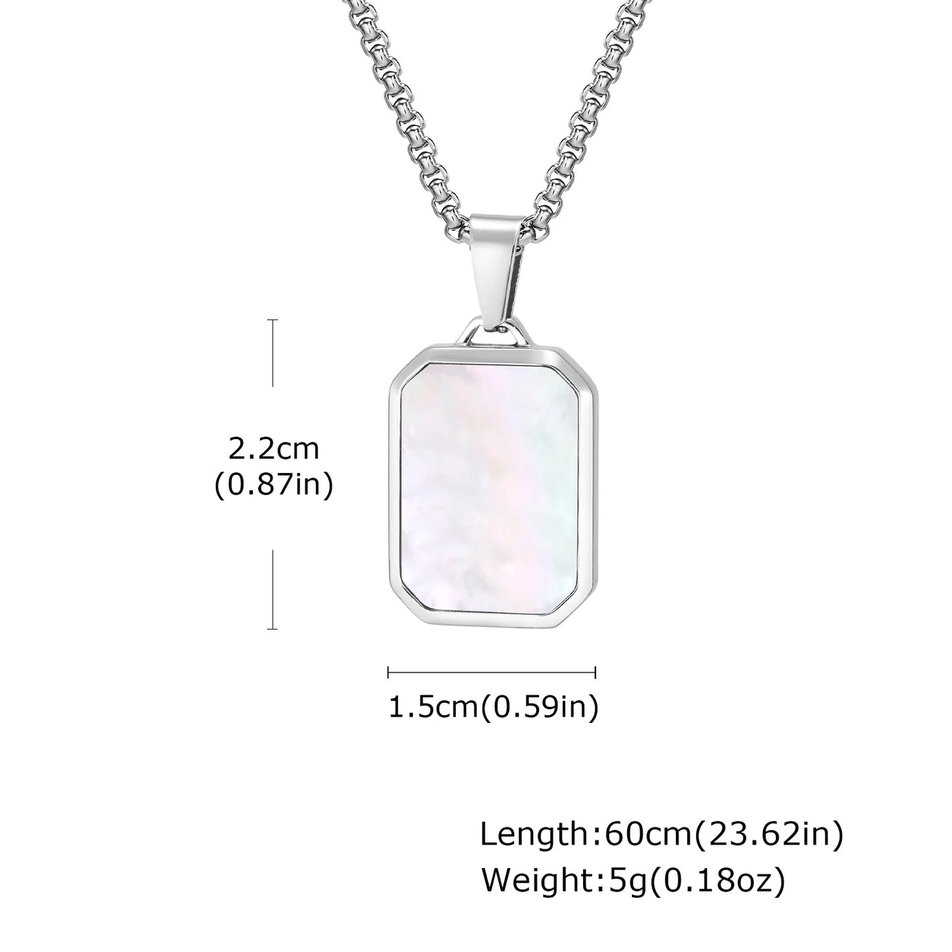 Natural Stone and Stainless Steel Hip Hop Pendant Necklace for Men