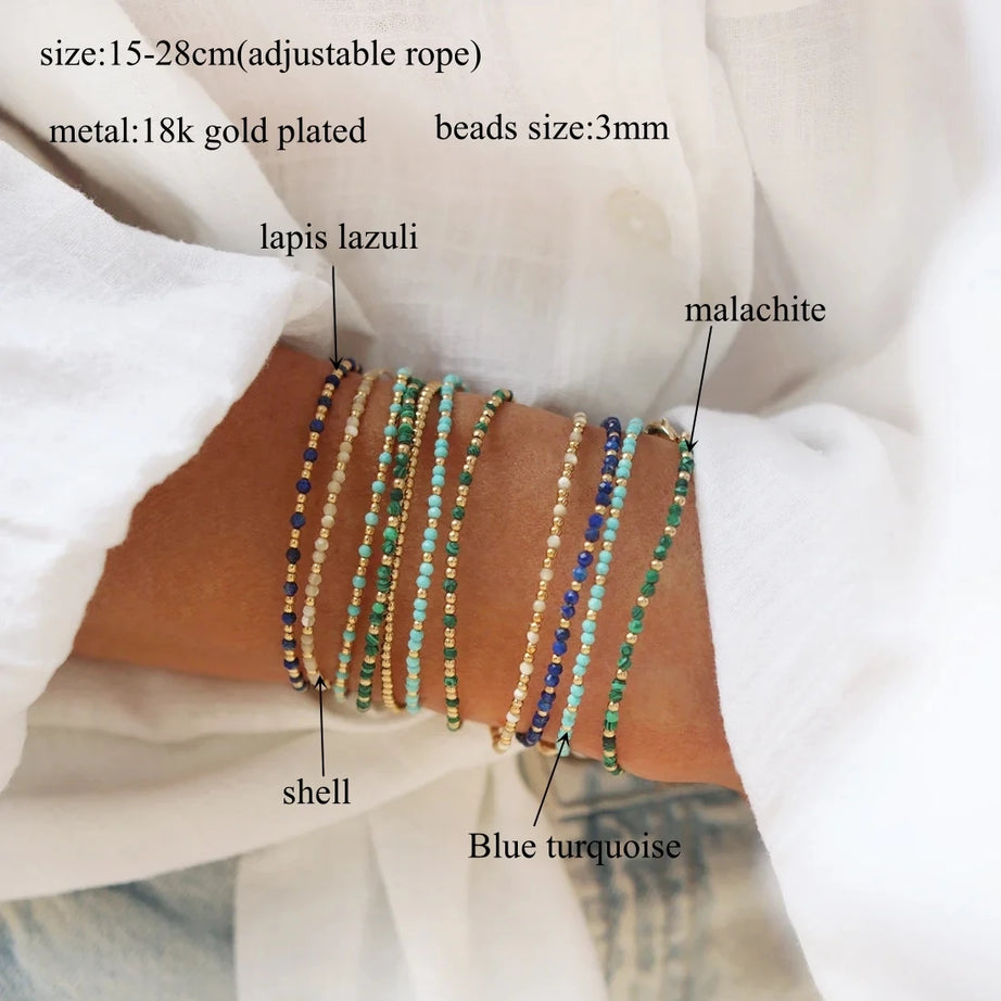 Natural Gemstone Beaded Bracelet