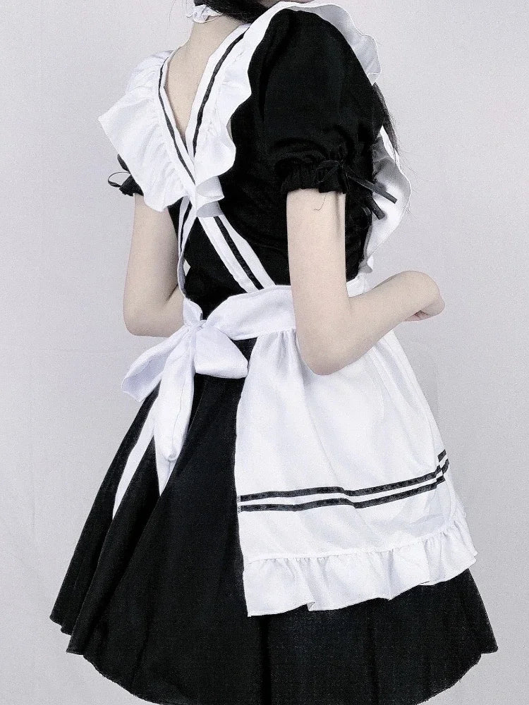 CP5XL Maid Lolita Chemise Cosplay Role Playing Costumes For Party Club Stage Apparel Bow Ties Ball Gowns Waitress Uniform Plus - Charlie Dolly
