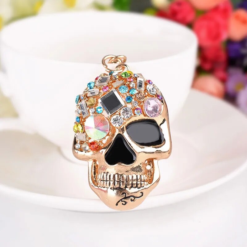Sports Fencing Villain Metal Skull Head Keychain Three-Dimensional Fencer Club Commemorative Gift Men Women Keyring Jewelry - Charlie Dolly
