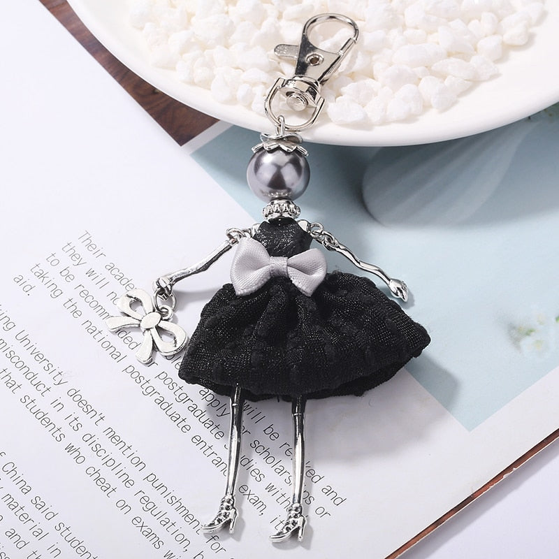 YLWHJJ brand Doll Handmade Cute charm keychain for Women Car Pendant Girls fashion Jewelry Bag key chains Accessories key ring - Charlie Dolly