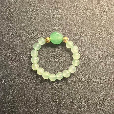 Boho Natural Stone Ring For Wedding Multi Color Handmade Stretchy Jewelry With Stainless Steel Fashion Beaded Rings - Charlie Dolly