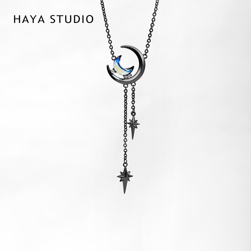 Thaya Stars And Moon Design Trendy Necklaces Original Design Vintage Women Necklace Fashion Necklace For Women Crystal Jewelry - Charlie Dolly