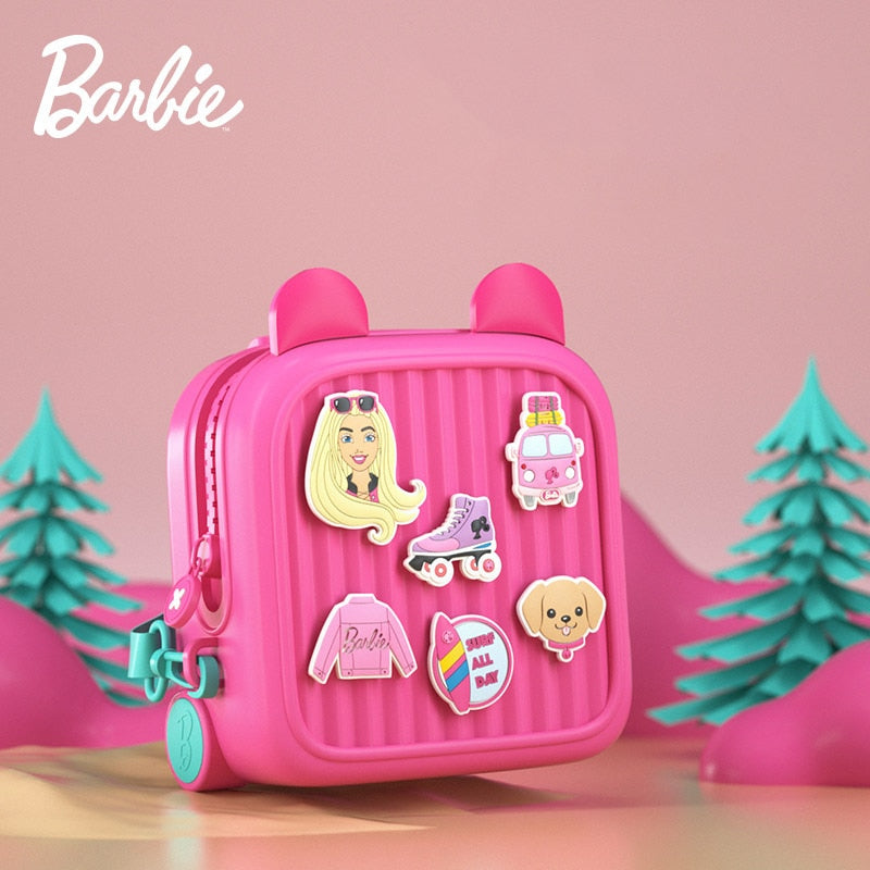 Barbie Kawaii Anime Small Backpack DIY Patch Children's Trendy Cartoon Kindergarten School Bag Birthday Gift