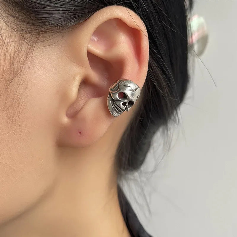 Fashion Unique Skull Ear Cuff For Women Men Personality Funny No Piercing Earring Halloween Jewelry Accessories - Charlie Dolly