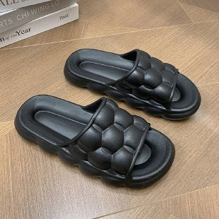 Bubble Thick Platform Cloud Slipper Women Summer Shoes 2023 Memory Foam Pillow Slides Comfy Home Flip Flops Outside Beach Sandal - Charlie Dolly