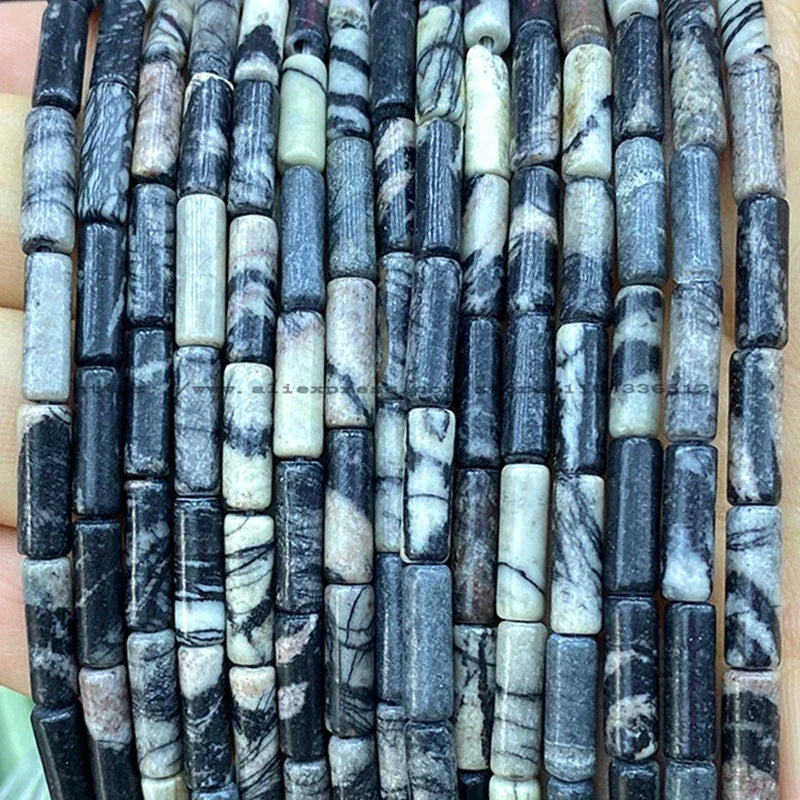 4x13mm Tube Natural Stone AA Lapis Lazuli Loose Spacer Beads for Jewelry Making Diy Bracelet Charms Earrings Accessories