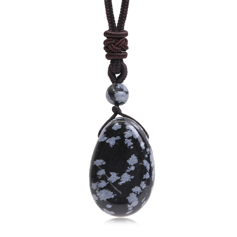 Water Droplet Crystal Pendant, Natural Stone Spiritual Necklace