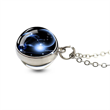 Zodiac Constellation Glow-in-the-Dark Pendant Necklace, Luminous Astrology Talisman