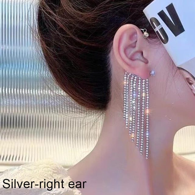Shining Zircon Butterfly Ear Cuff Earrings for Women Girls Fashion 1pc Non Piercing Ear Clip Ear-hook Party Wedding Jewelry Gift - Charlie Dolly