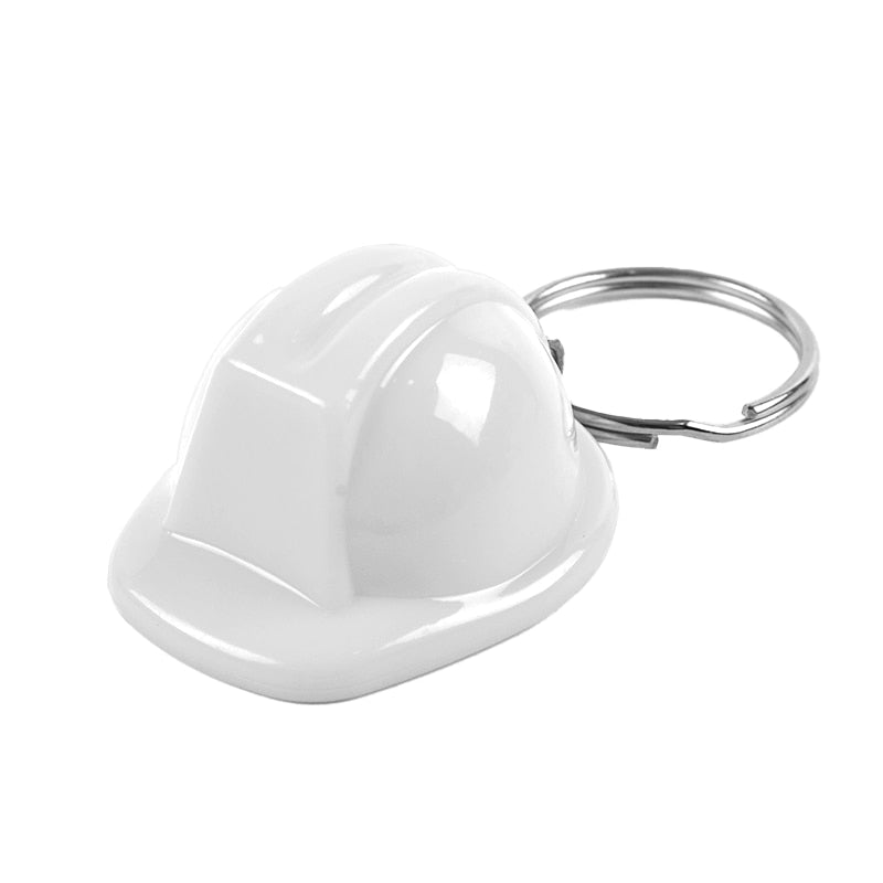 Helmet Hard Hat Keychain Holiday Creative Safety Helmet Keying Jewelry Gift Plastic 3D Helmet Keychain