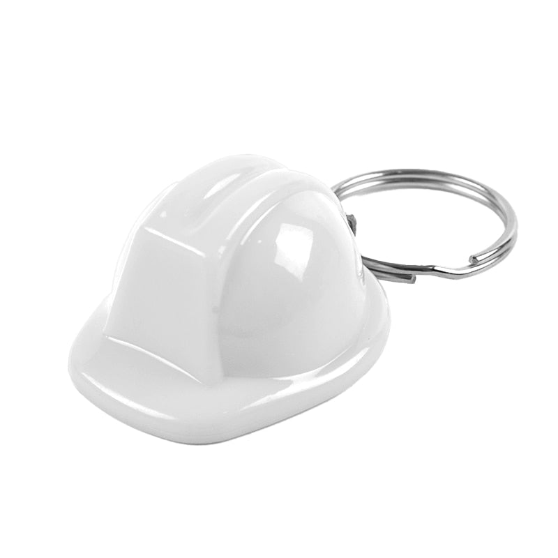 Helmet Hard Hat Keychain Holiday Creative Safety Helmet Keying Jewelry Gift Plastic 3D Helmet Keychain - Charlie Dolly