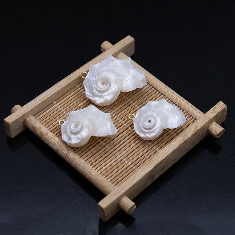 1pc 18-30mm Fashion Natural Shell White Conch Pendant Big Size Animal Shape for Jewelry Accessories DIY Making Necklace Earrings