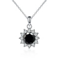 Butterflykiss In 925 Sterling Silver Sunflower Pendant Necklace For Women 1.0CT VVS1 Moissanite Diamond Wedding Jewelry Gift - Charlie Dolly