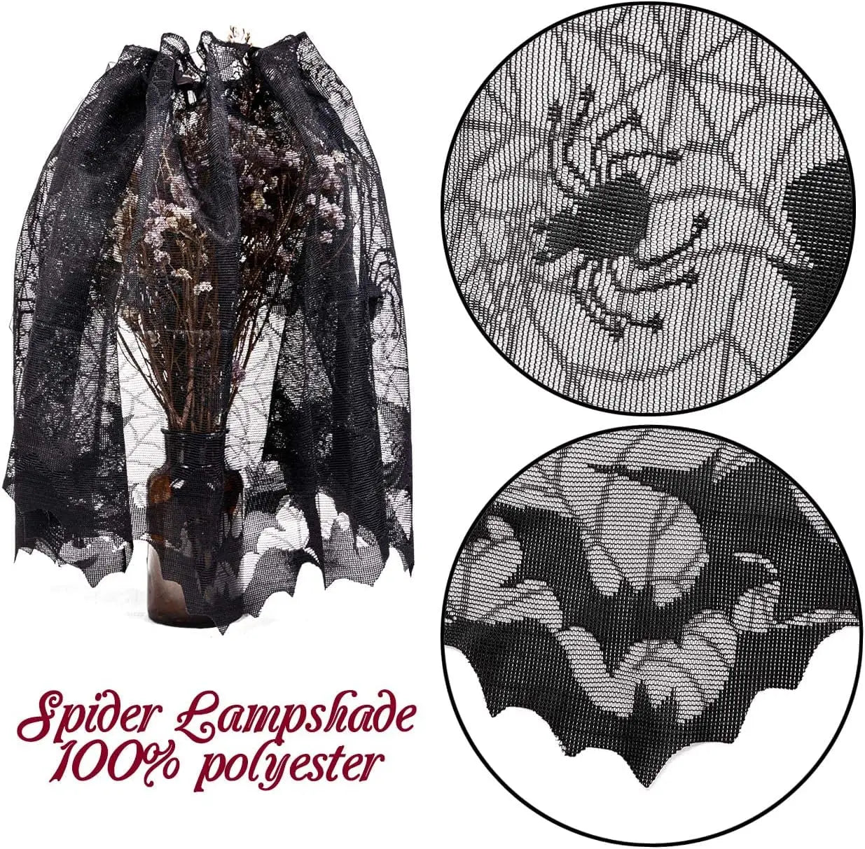 Halloween Tablecloths Spider Web Mantel Towel Bat Spider Table Flag Lampshade Table Decoration Halloween Home Decor Sets - Charlie Dolly